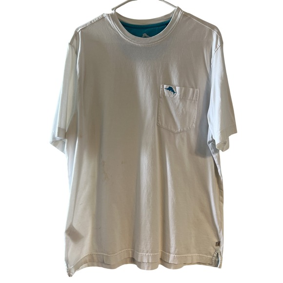 Tommy Bahama Other - Tommy Bahama Mens Supima Cotton Pocket T-Shirt White Marlin Logo Medium